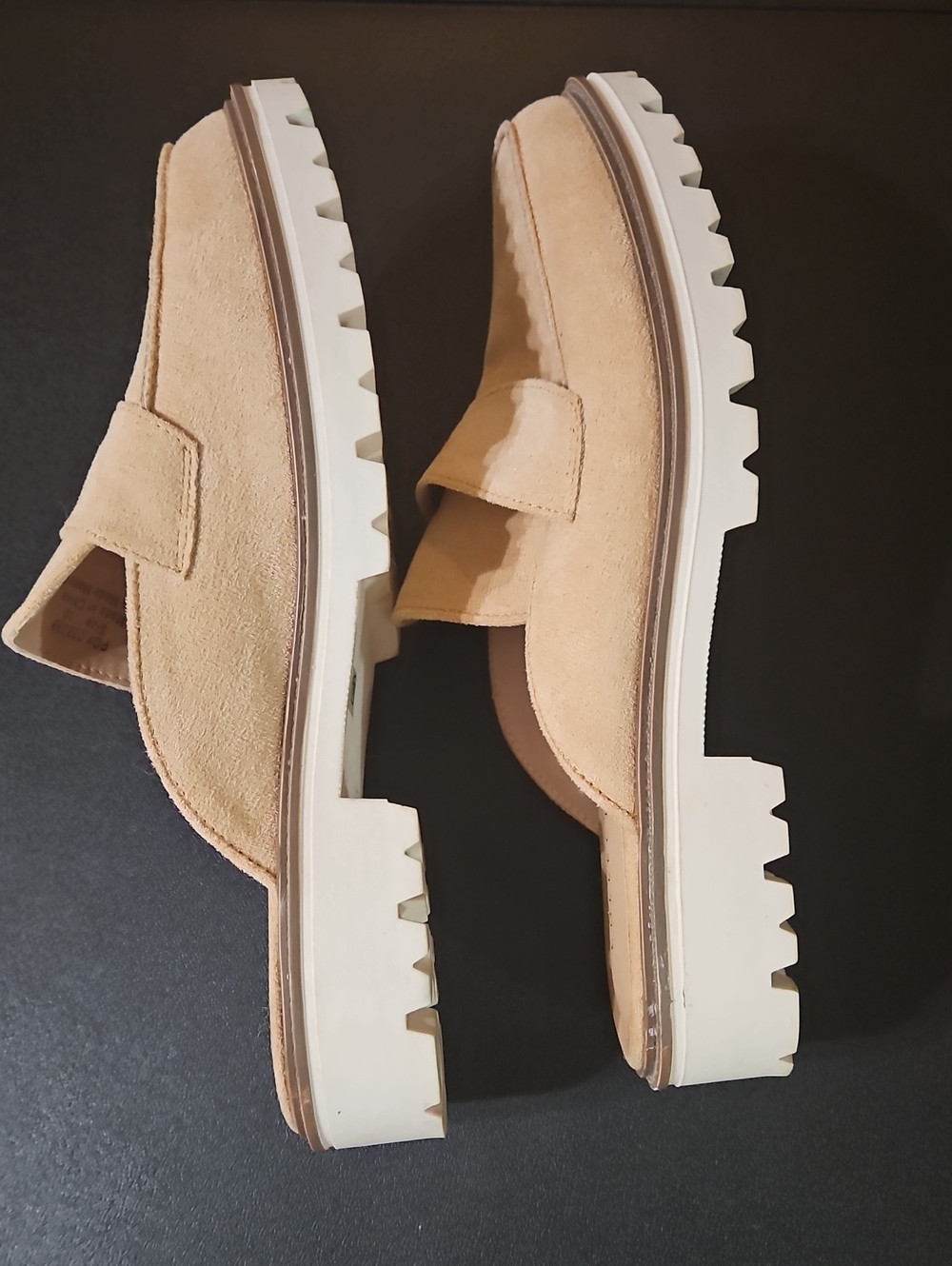 Journee Collection Women’s Beige Suede Slip-On Loafer Mules - Picture 5 of 7